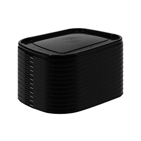 Snap Lid for 5.3 Gall Rectangular Bucket, Black, 12-Pack