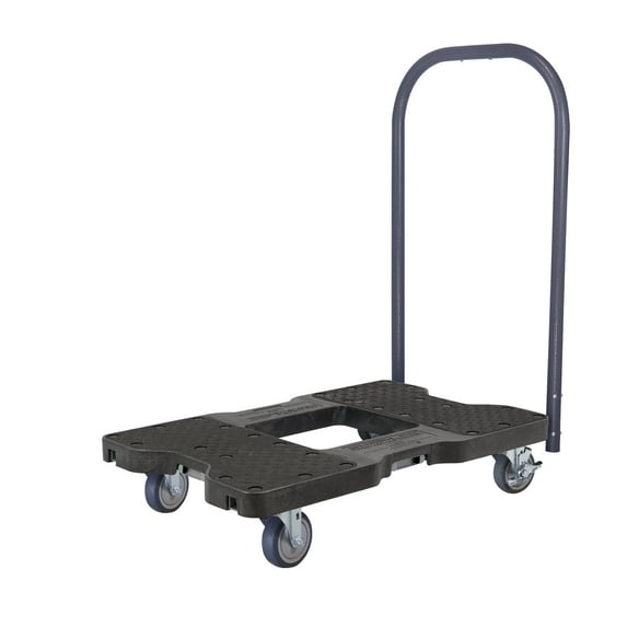 Snap-Loc 1,500 lb Industrial Strength E-Track Push Cart Dolly Black