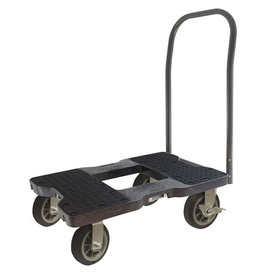 Snap-Loc All-Terrain Push Cart Dolly with 6 in. Casters- Black