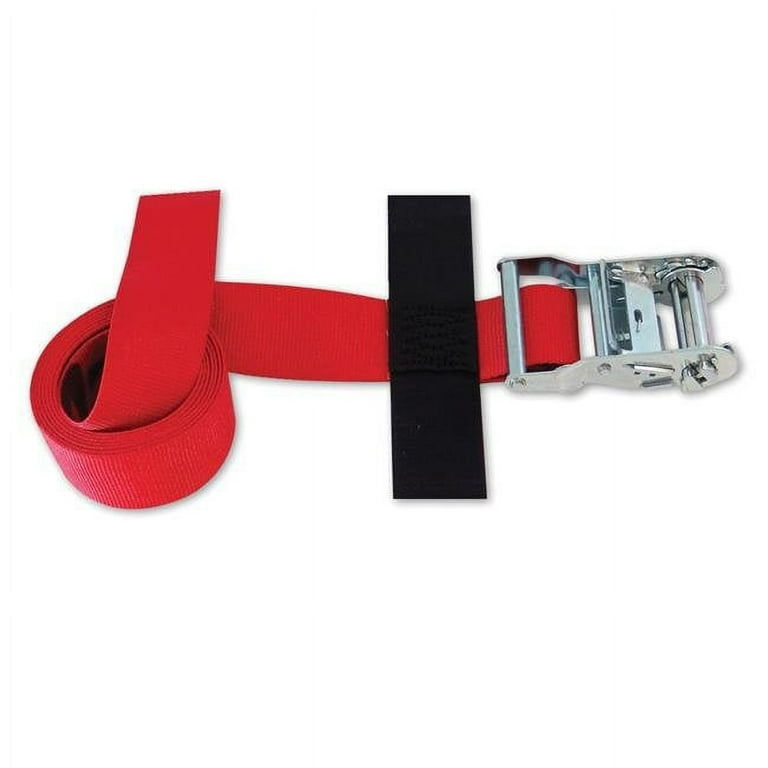 8 ft. x 2 in. Cinch Strap with Ratchet in Red 8 ft. x 2 in. Cinch Strap with Ratchet in Red