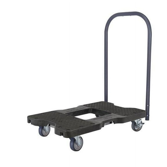 Snap-Loc SL1200P4TB 1200 lbs Professional E-Track Push Cart Dolly - Black