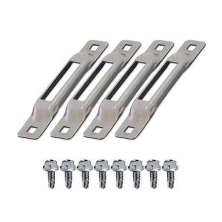 Snap-Loc SLSS4FS Self-Drilling Screws E-Track Single Strap Anchors - Stainless Steel, Pack of 4