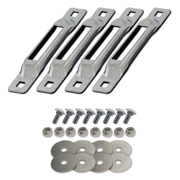 Snap-Loc SLSZ4FC Carriage Bolts E-Track Single Strap Anchors - Zinc Plated, Pack of 4