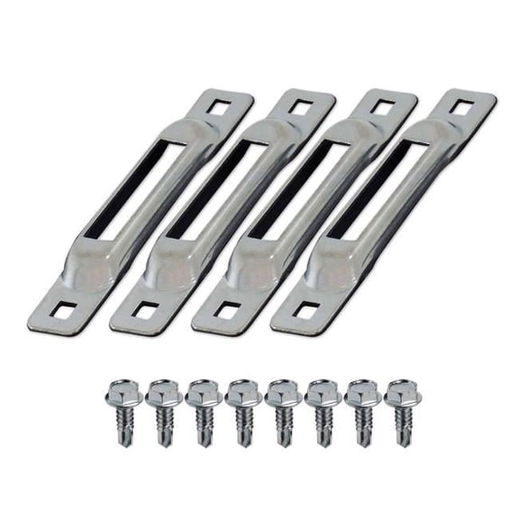 Snap-Loc SLSZ4FS Self-Drilling Screws E-Track Single Strap Anchors - Zinc Plated, Pack of 4