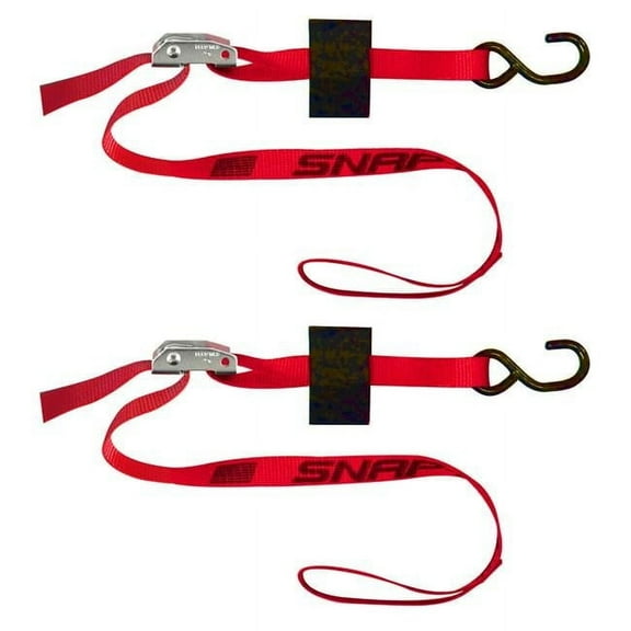 Snap-Loc SLTHS104CLR2 1 in. x 4 ft. S-Hook Loop Cam Strap with Hook & Loop Storage Fastener - Pack of 2
