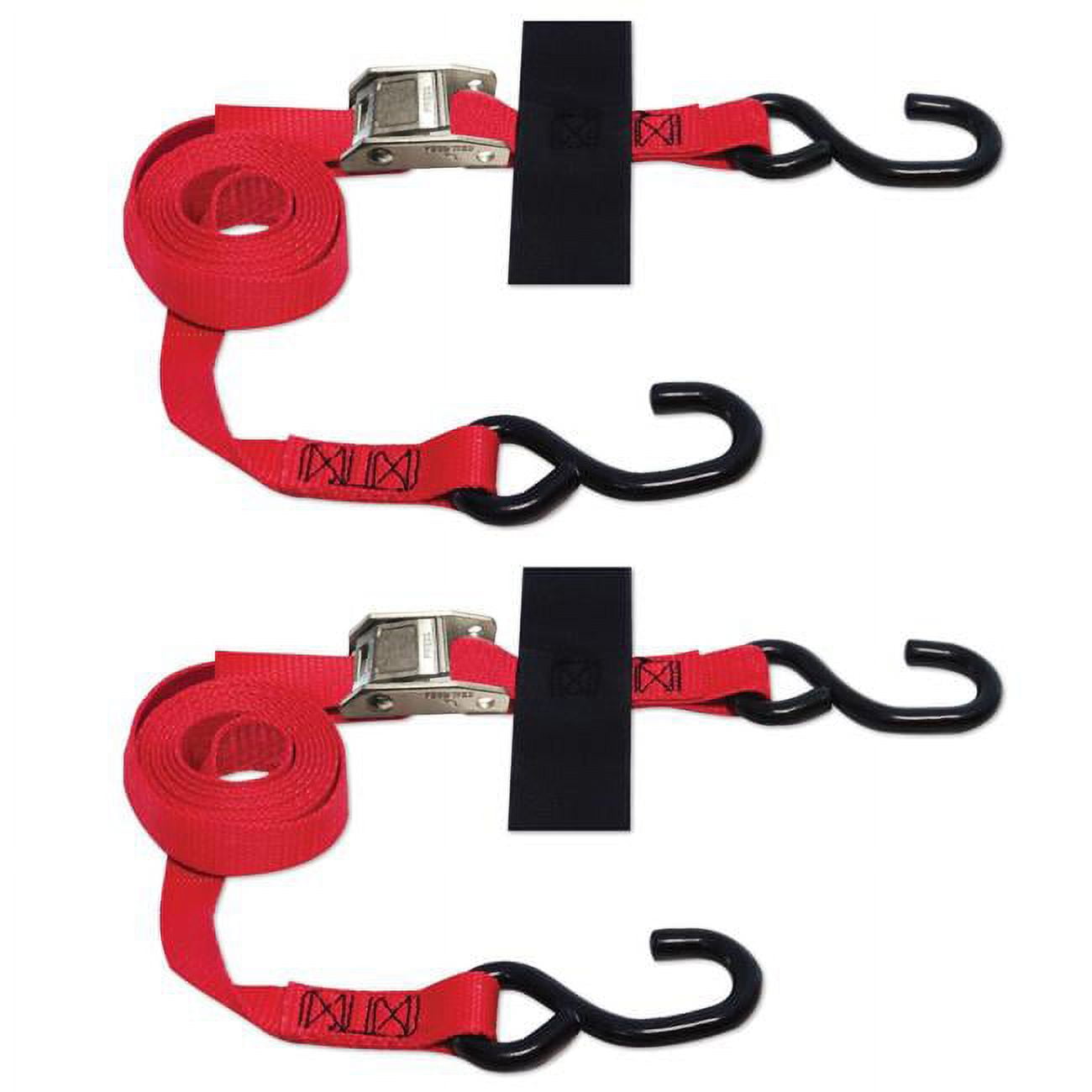 1-3/8 x 7' Ratchet Strap with S-Hooks - 8 Pack 