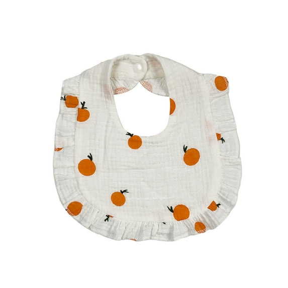 Snap Muslin Cotton Baby Bibs Infants Feeding Bib Adjustable Machine Washable Unisex Burp Cloths Absorbent & Soft Layers for Drooling and Teething