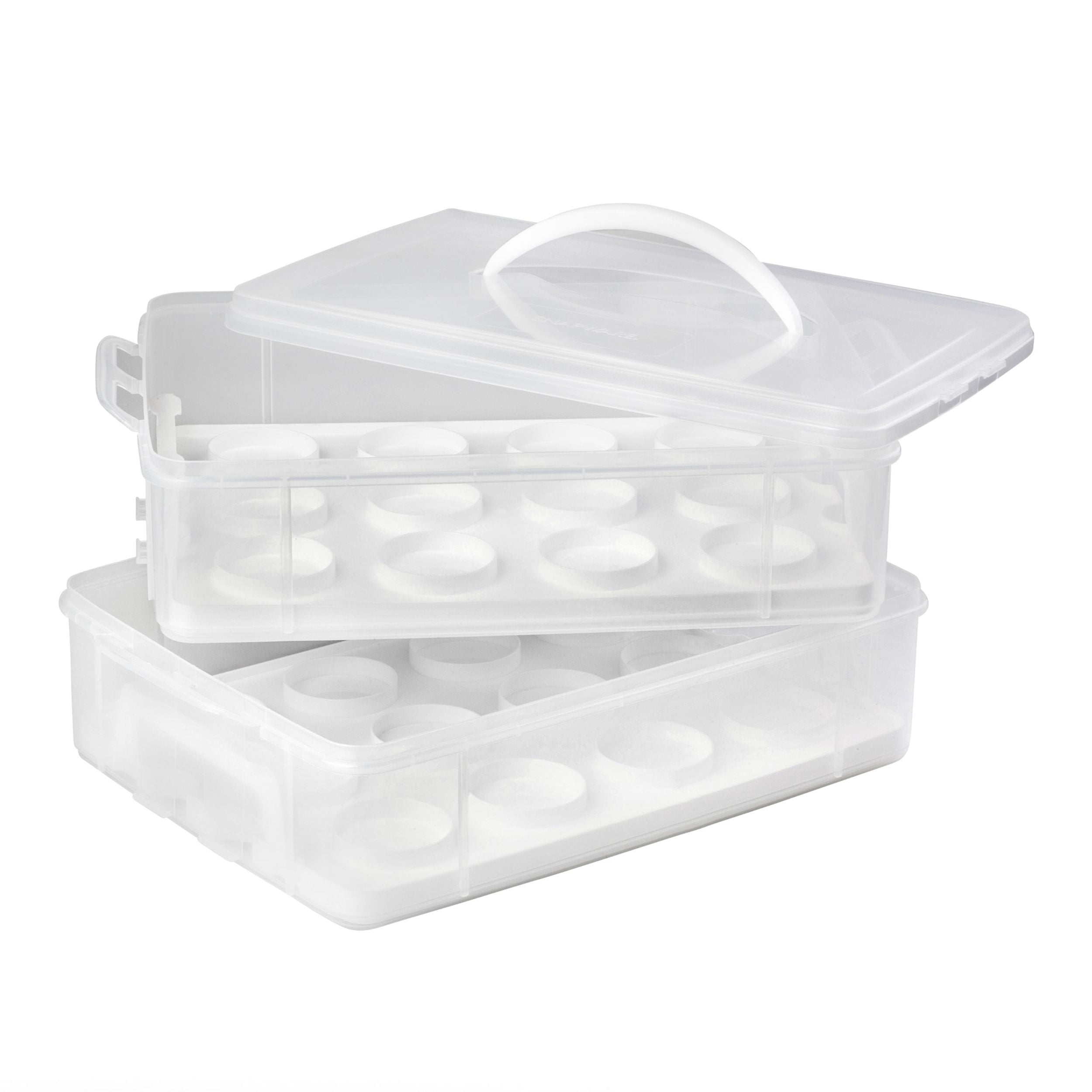 Cake Carrier Storage Container with Lid and Handle, Round Cupcake Keeper Cheesecake Holder for Transport Cakes, Pies, Desserts, Size: Fits 9” Diameter