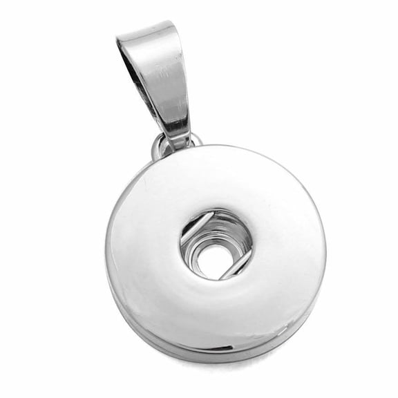 Snap Necklace Pendant Silver Snap Jewelry Fits 18MM 20MM Ginger Charm Buttons