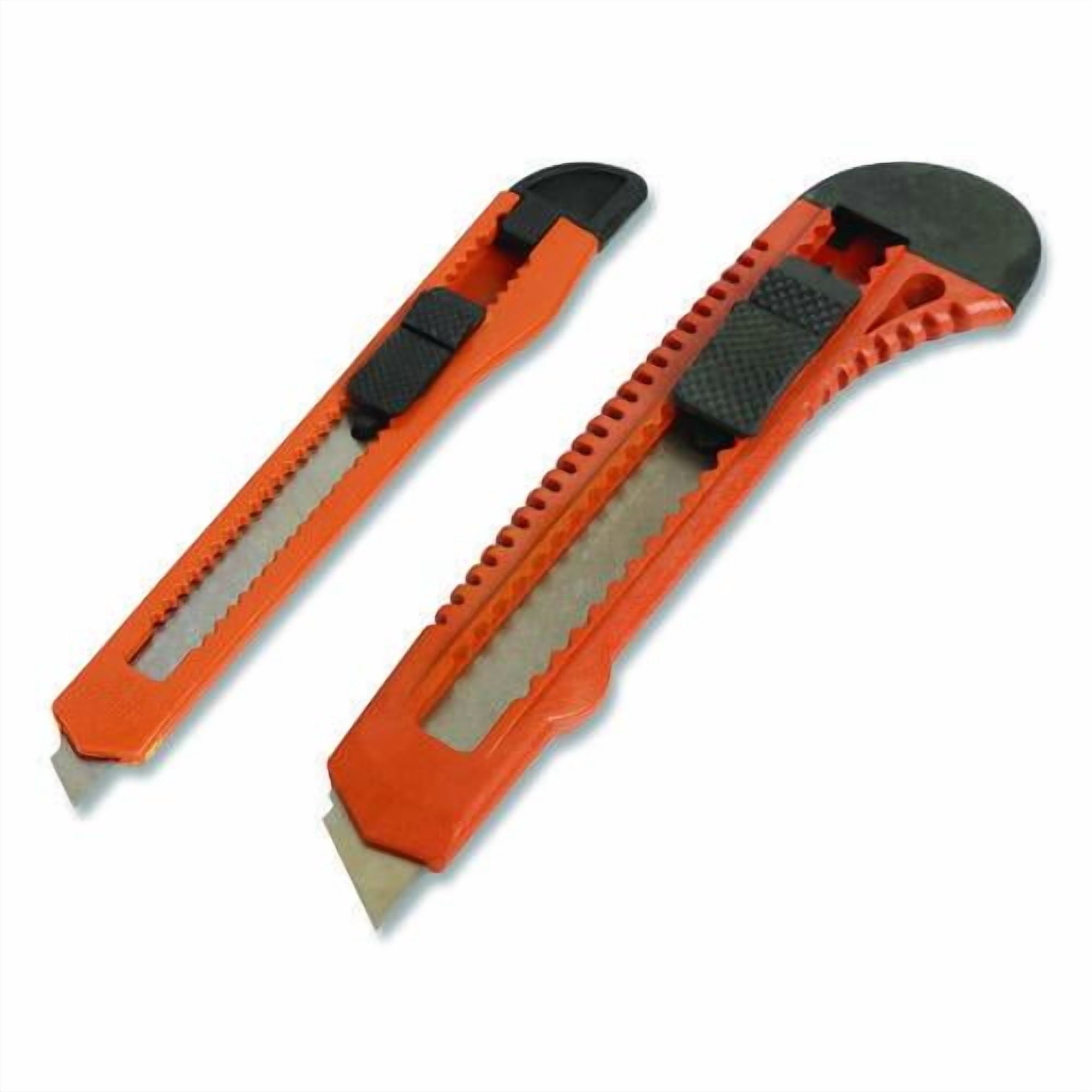 Snap-Off Utility Knife Set, 9 mm Knife, 18 mm Knife, Orange/Black | Bundle of 10