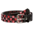 thumbnail image 1 of Snap On 1 1/2"-38mm Checkerboard Punk Rock Studded Belt, 1 of 5