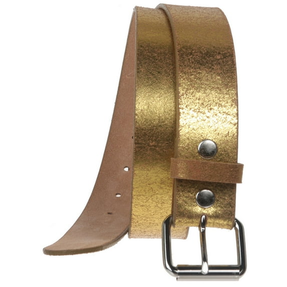 Snap On 1 1/2" Crack Print Vintage Retro Leather Belt