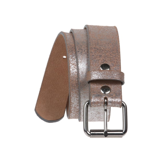 Snap On 1 1/2" Crack Print Vintage Retro Leather Belt