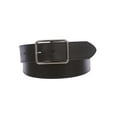 thumbnail image 1 of Snap On Cowhide Full Grain Stitching-Edged Leather Belt with Rectangular Buckle, 1 of 2