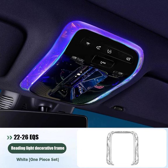 Snap-On Crystal Roof Ambient Light Trim, Dynamic LED Ceiling Decor Frame, Tool-Free Install, Father's Day Graduation Gift