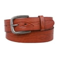 thumbnail image 1 of Snap On Floral Embossed Cowhide Full Grain Leather Casual Belt, 1 of 1