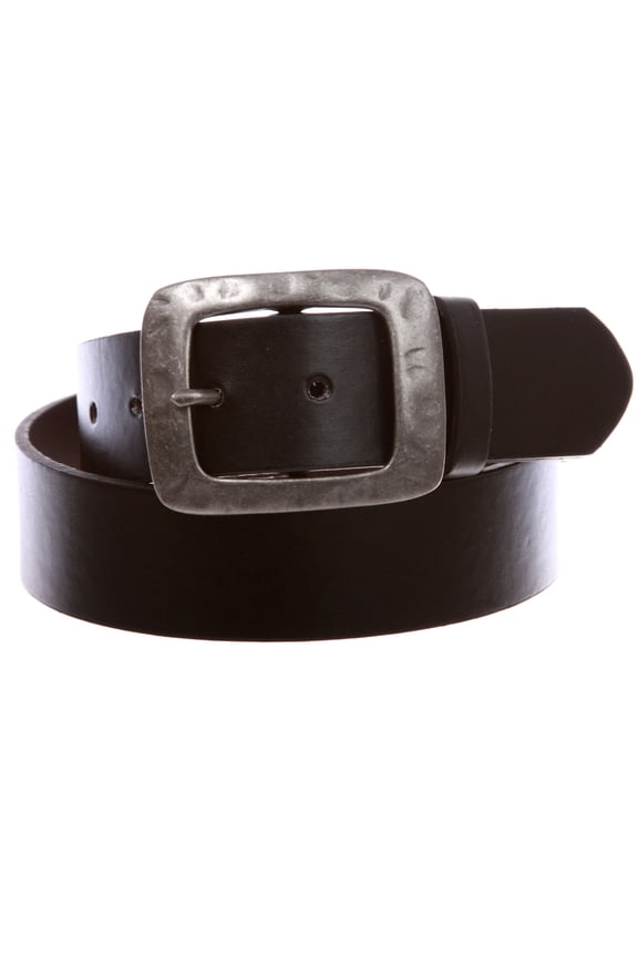 Snap On Hammered Rectangular Casual Belt Multi-Color Options for Men or Women
