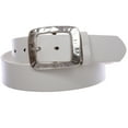 thumbnail image 1 of Snap On Hammered Rectangular Casual Belt Multi-Color Options for Men or Women, 1 of 2