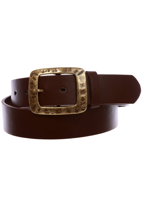 Snap On Hammered Rectangular Casual Belt Multi-Color Options for Men or Women