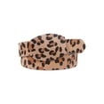 thumbnail image 1 of Snap On Leopard Print Animal Fur Fashion Belt, 1 of 1