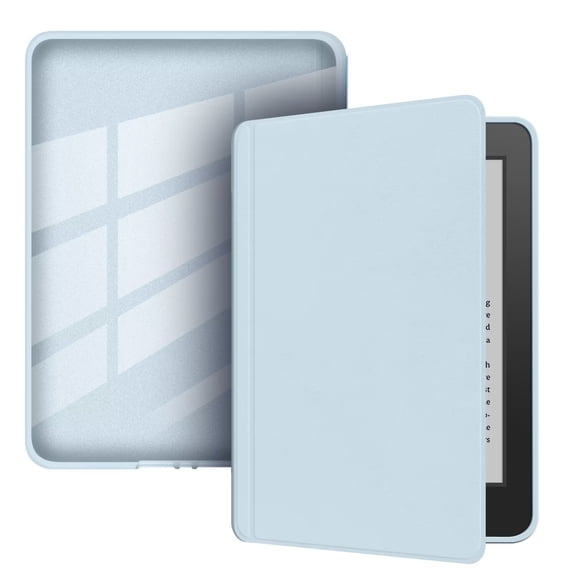 Snap-On Locking Case with Auto Wake/Sleep for Kindle 10th Generation 6" (2019 Release) - Clear Back Cover FrostedBlue