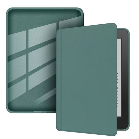 Snap-On Locking Case with Auto Wake/Sleep for Kindle 11/12th Generation 6" (2022/2024 Release) - Clear Back Cover MidnightGreen
