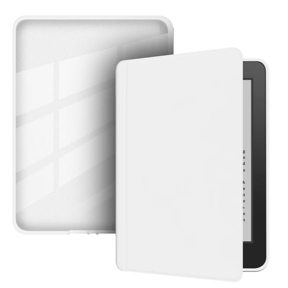 Snap-On Locking Case with Auto Wake/Sleep for Kindle 8th Generation 6" (2016 Release) - Clear Back Cover White