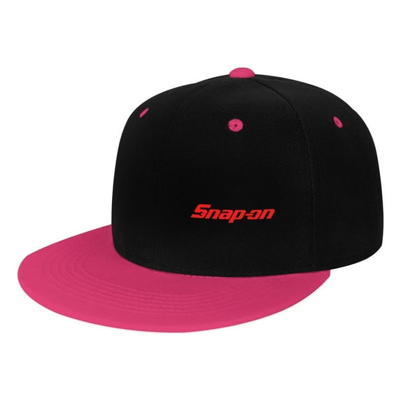 Snap-On Logo Adult Men Women Baseball Cap Hip Hop Hat Flat Brim Baseball Adjustable Flat Peak Hats