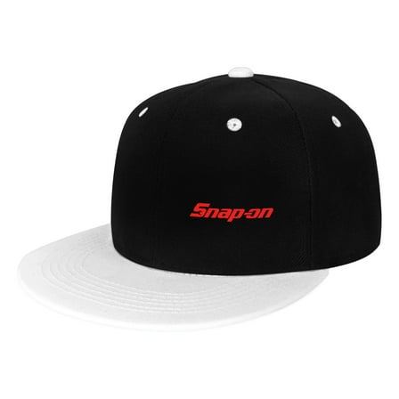 Snap-On Logo Adult Men Women Baseball Cap Hip Hop Hat Flat Brim Baseball Adjustable Flat Peak Hats