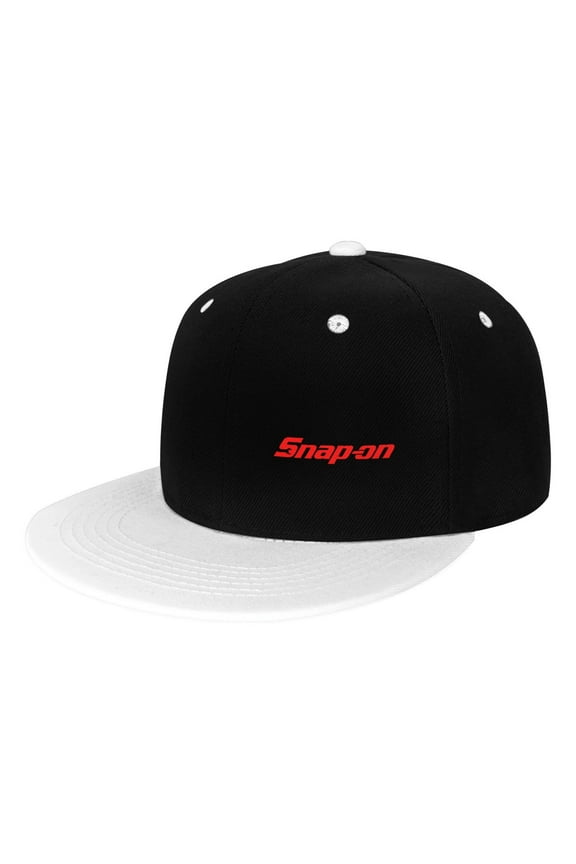 Snap-On Logo Adult Men Women Baseball Cap Hip Hop Hat Flat Brim Baseball Adjustable Flat Peak Hats