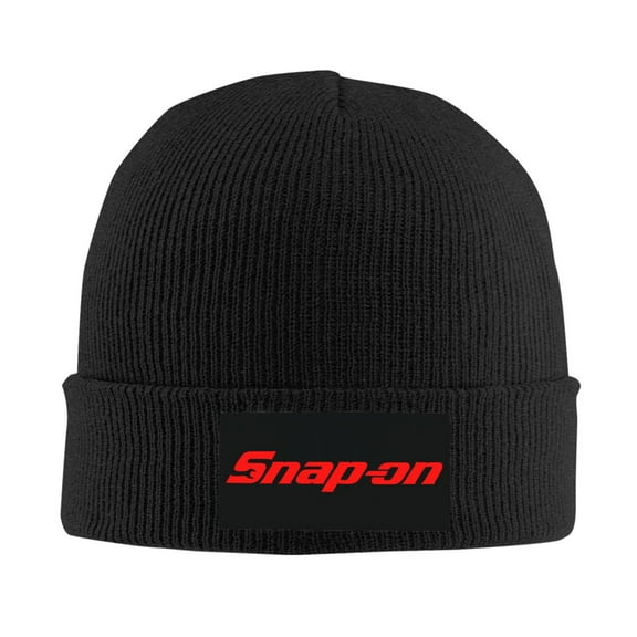 Snap-On Logo Men Women Knitted Hat Adult Knit Beanie For Fall Winter Knit Hat Cap