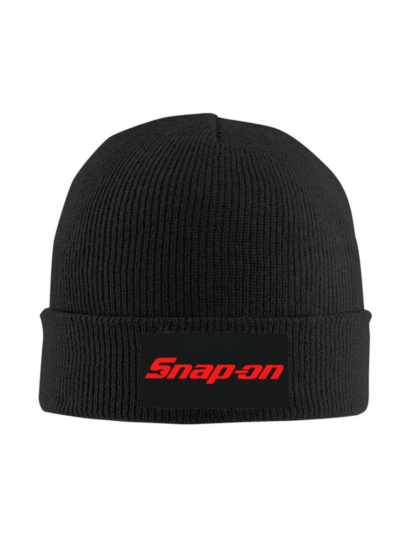 Snap-On Logo Men Women Knitted Hat Adult Knit Beanie For Fall Winter Knit Hat Cap