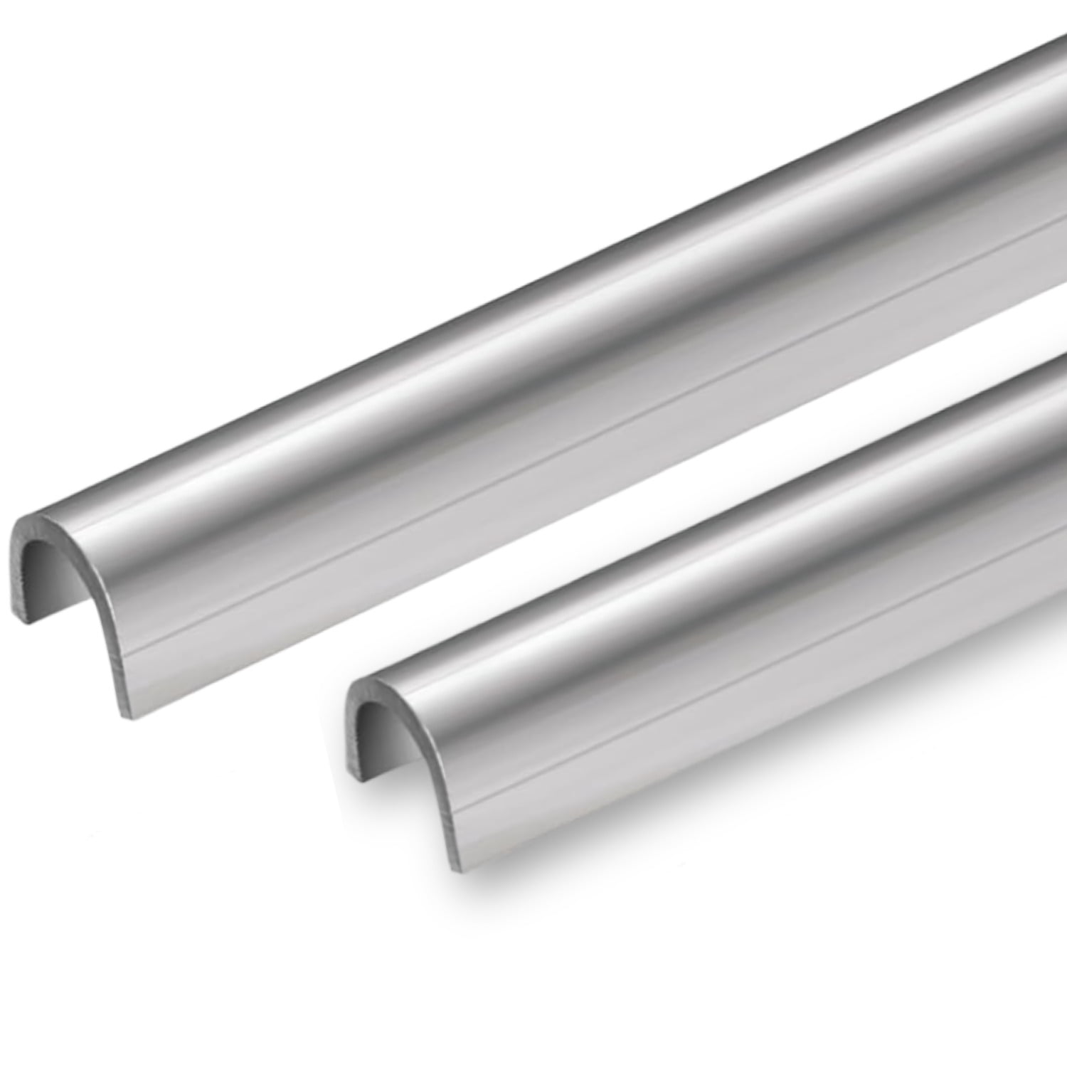 6Feet SnapOn 1/4" Track Cover for Sliding Patio Doors Stainless