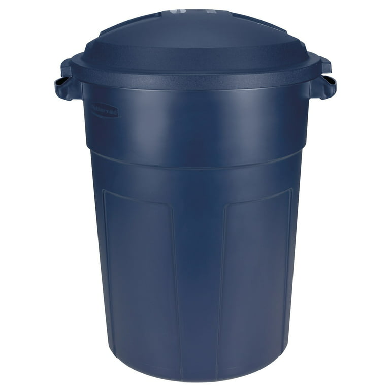 2 Rubbermaid Roughneck 13-Gallon Kitchen Trash Cans w/Snap-On Lids Auction