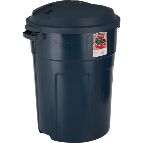 Snap-On Roughneck Refuse Container 32 Gal 22-1/2 " X 24-1/2 " Plastic Blazer Blue Case of 8