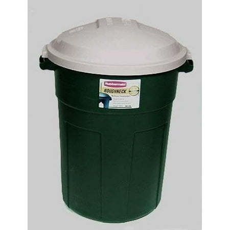 Rubbermaid Roughneck Refuse Container - 32 Gal, Green