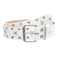 thumbnail image 1 of Snap On Silver Star and Circle Studded Cowhide Leather Belt, 1 of 5