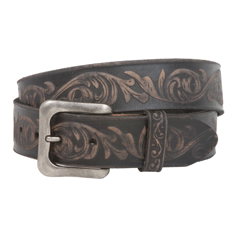 Snap On Soft Hand Floral Embossed Vintage Cowhide Full Grain  display picture 2