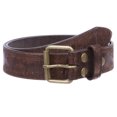 thumbnail image 1 of Snap On Soft Hand Floral Embossed Vintage Cowhide Full Grain Leather Casual Jean Belt, 1 of 5