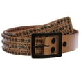 thumbnail image 1 of Snap On Tiny Multiple Turquoise Rivet Circle Studded Leather Jean Belt, 1 of 4