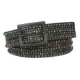 thumbnail image 1 of Snap On Tiny Multiple Turquoise Rivet Circle Studded Leather Jean Belt, 1 of 4