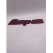 Snap On Tool Box Logo Emblem Red Black Plastic Badge Decal Durable Professional Tool Box Accessory 8 Inch