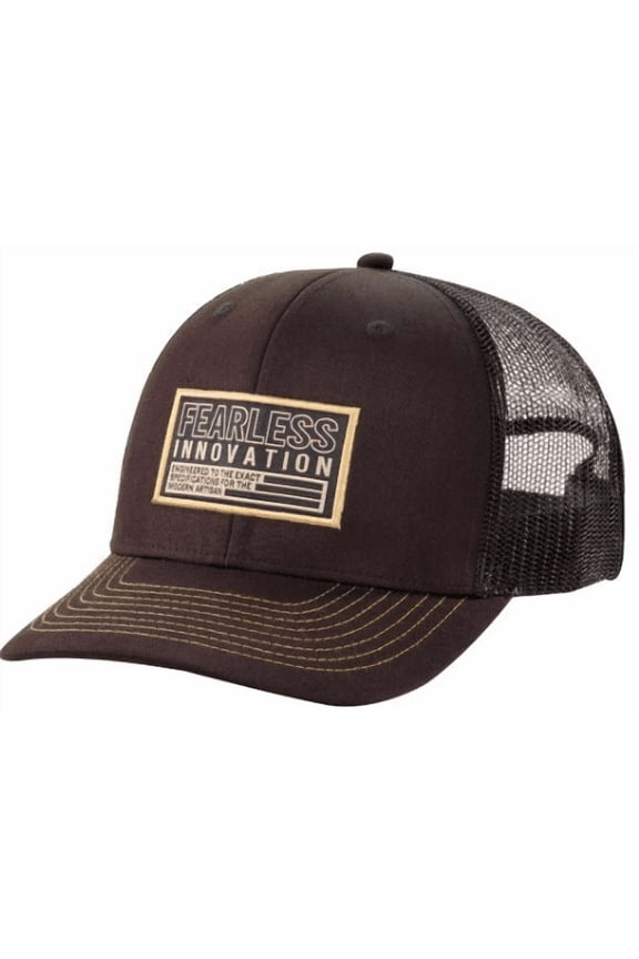 Tools Fearless Innovation Cap for Men 100% Cotton Twill with Polyester Mesh Adjustable Plastic Snap Closure Mid-Profile Structured Design Sleek Black