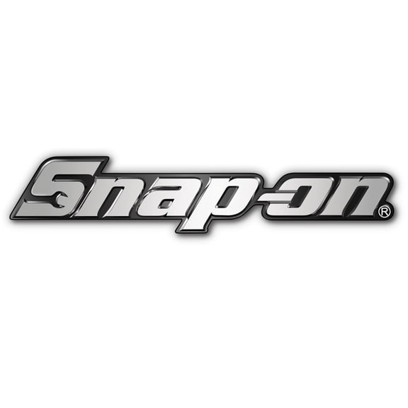 Snap-On Tools Magnet "Chrome" Style, 7"x1.5", Black/Grey/White, Automotive Decals & Stickers