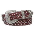 thumbnail image 1 of Snap On Western Cowgirl Alligator Rhinestone Studded Leather Belt, 1 of 2
