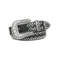 thumbnail image 1 of Snap On Western Cowgirl Rhinestone Studded Metallic Leather Belt, 1 of 1
