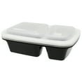 Snap Pak Food Storage Containers, Rectangular, Black, 28 Oz, 4 Ct