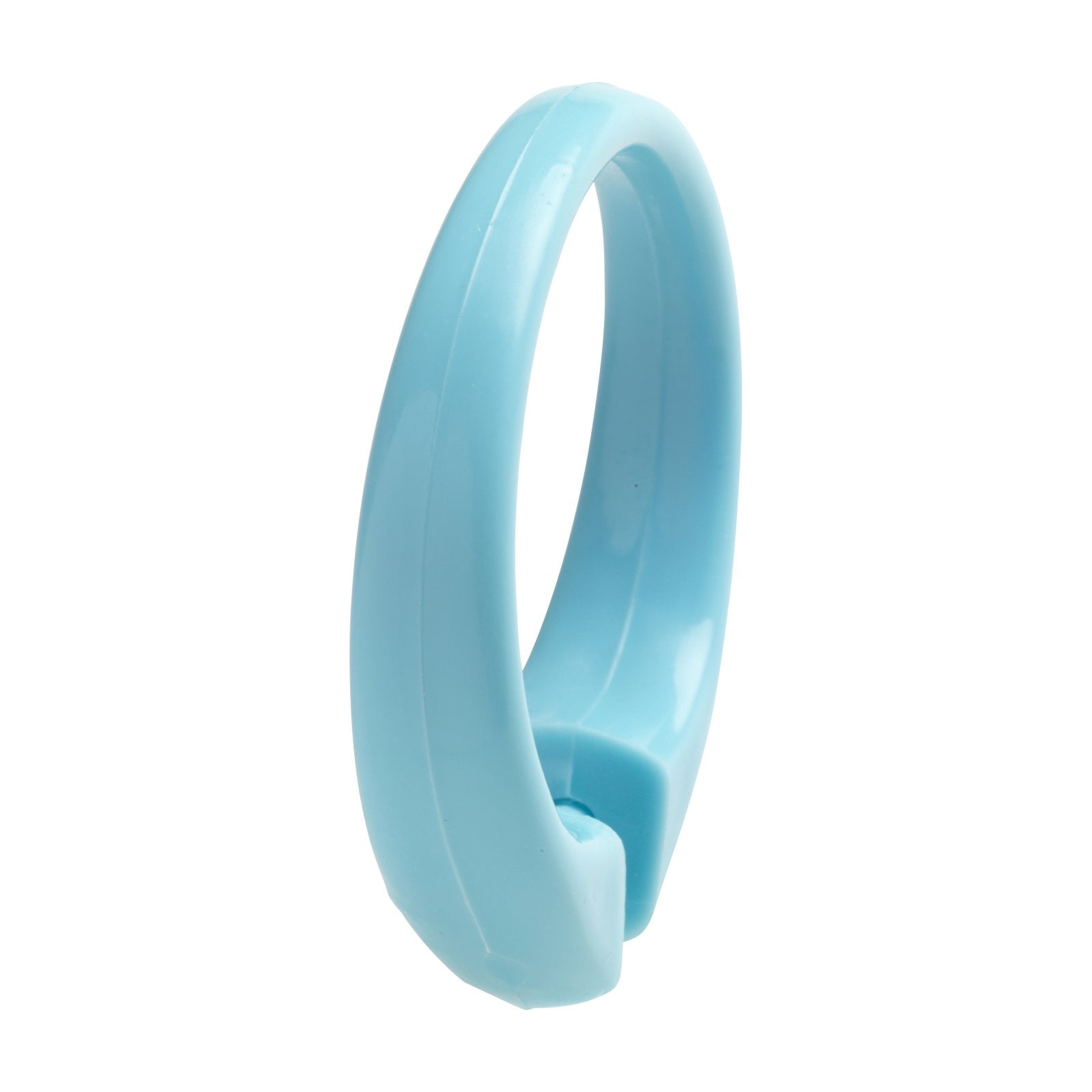 "Snap" Plastic Shower Curtain Hooks in Light Blue