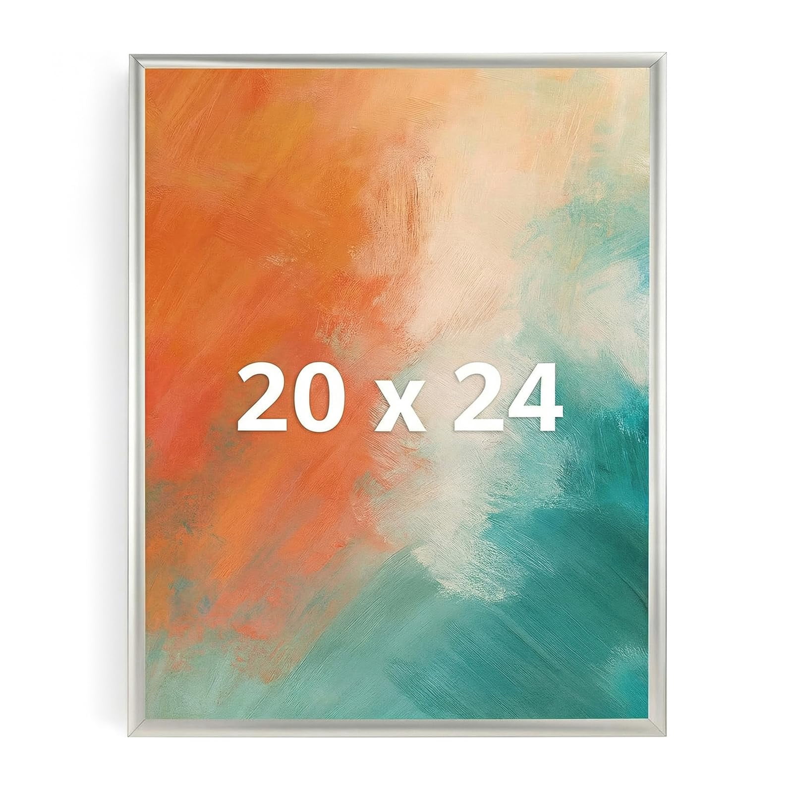 Snap Poster Frame 40 x 24 Inch Heavy Duty Aluminum with Clear Gloss Overlay with Mounting Hardware Includes 4 Mounting Screws and Drywall Anchors(Silver)