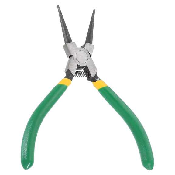 Snap Ring Plier 5" External Circlip Pliers with 0.08" Bent Jaw Tip for Ring Remove Retaining Pliers, Green